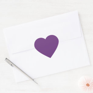 Purple Solid Colour Heart Sticker