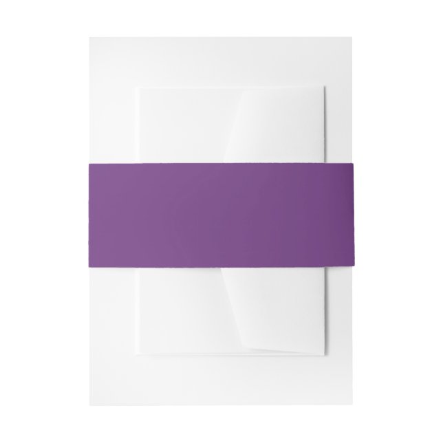 Purple Solid Colour Invitation Belly Band (Front Example)
