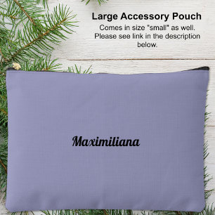 Purple - Solid Large Accessory Pouch
