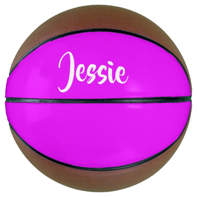Purple solid plain basketball (Front)