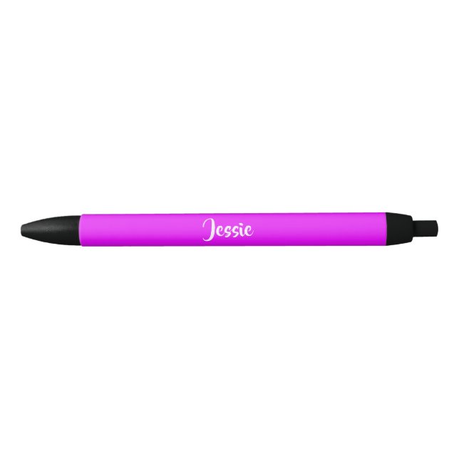 Purple solid plain black ink pen (Front)