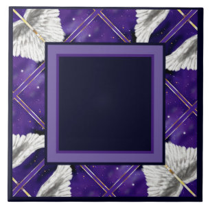 Purple soul detail ceramic tile
