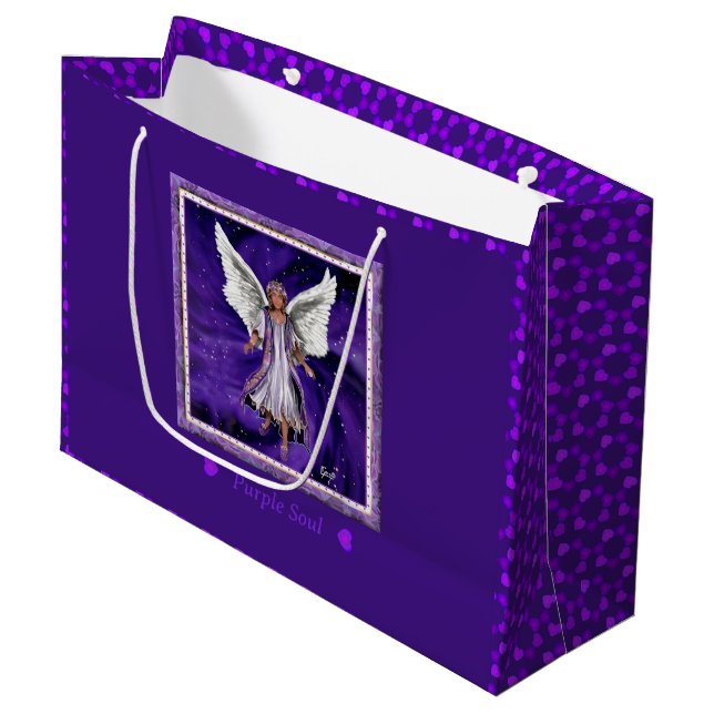 Purple Soul Large Gift Bag (Front Angled)