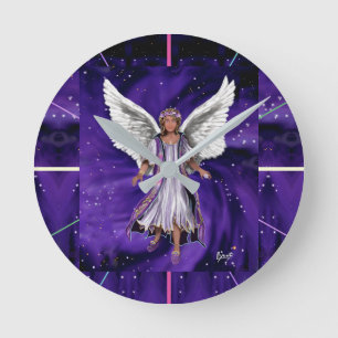 Purple Soul Round Clock