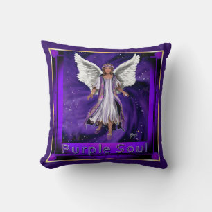 Purple Soul Throw Pillow
