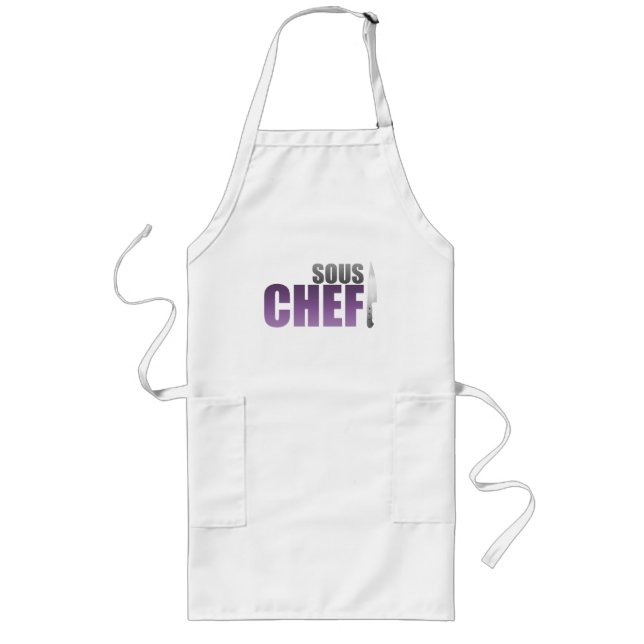Purple Sous Chef Long Apron (Front)