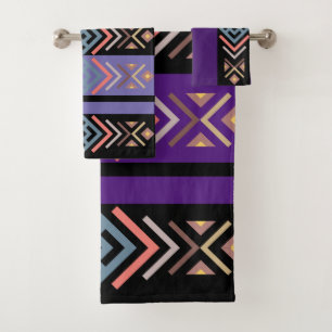Purple Southwestern Bath Towel Set