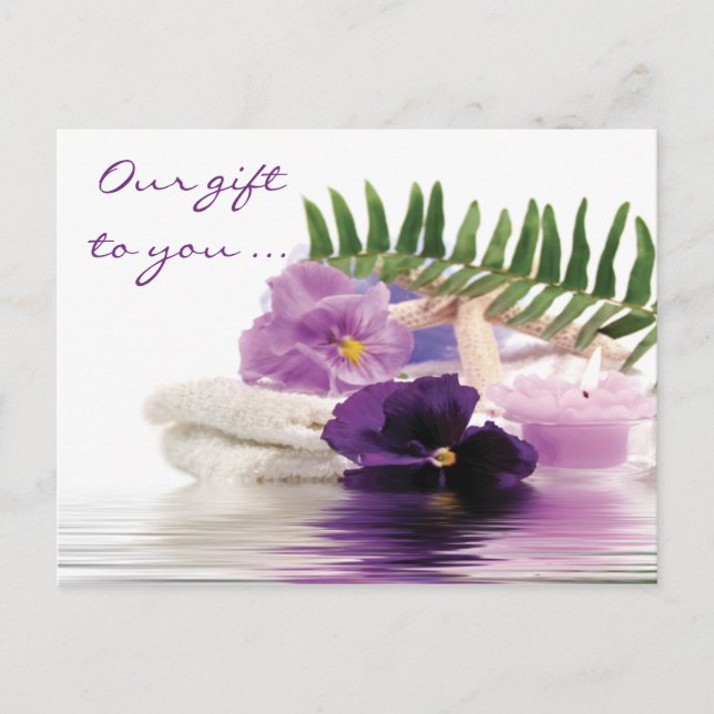 Purple Spa Postcard (Front)