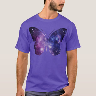 Purple Space Butterfly  T-Shirt