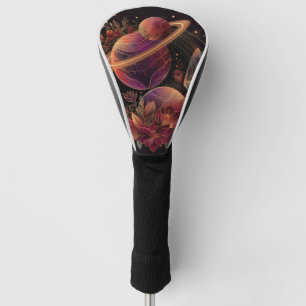 Purple Space Fantasy Crystal Ring Planet Golf Head Cover