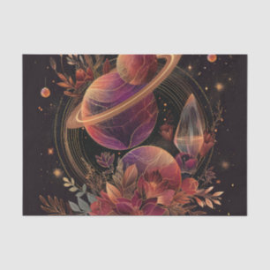 Purple Space Fantasy Crystal Ring Planet Tissue Paper