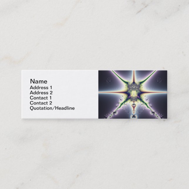 Purple Space Mini Business Card (Front)