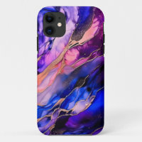 Purple Space Nebula in Alcohol Ink