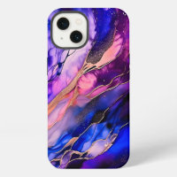 Purple Space Nebula in Alcohol Ink