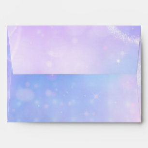 Purple Spacey Lights Party Invitation Envelopes
