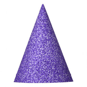 Purple Sparkle Glitter     Party Hat