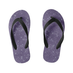 Purple Sparkle Kid's Thongs
