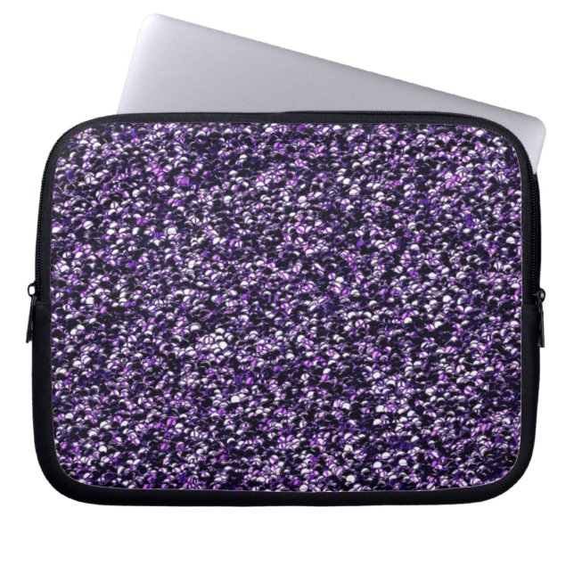 Purple Sparkle Laptop Sleeve (Front)