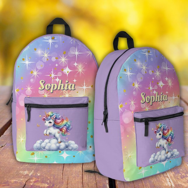 Purple sparkle magical unicorn Print Cut Sew Bag (Creator Uploaded)