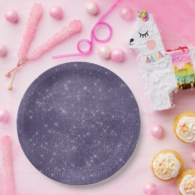 Purple Sparkle Paper Plate (Party)