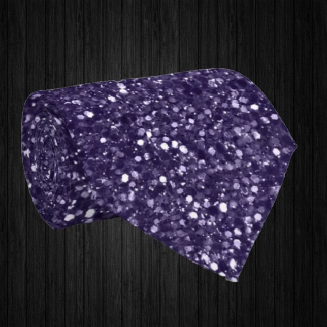 Purple Sparkles Faux Glitter Fancy Luxury  Tie (Creator Uploaded)