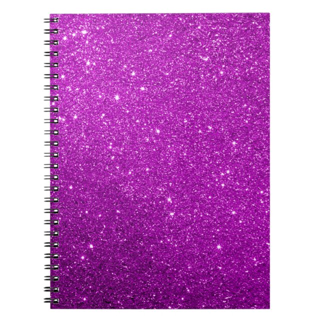 Purple Sparkly Glitter Notebook (Front)