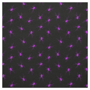 Purple Spider Happy Halloween Modern Fabric