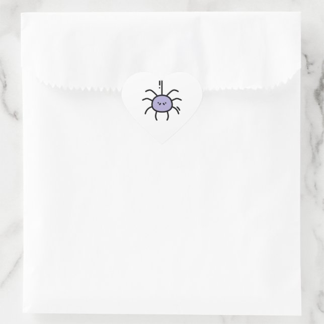 Purple Spider Heart Sticker (Bag)