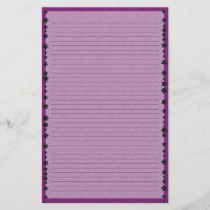Purple Spiderweb Lined Stationery