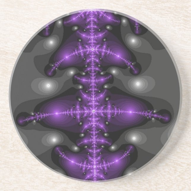 Purple Spine Abstract Coaster (Front)