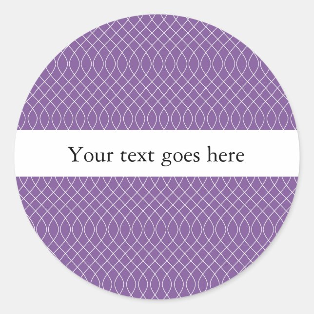 Purple Spiral Classic Round Sticker (Front)