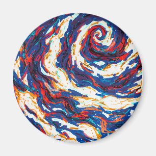 Purple Spiral Galaxy Magnet