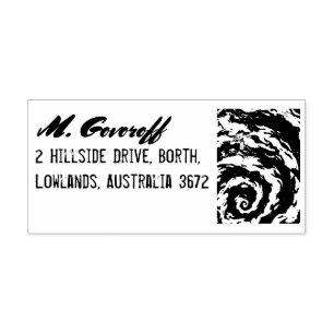 Purple Spiral Galaxy Rubber Stamp