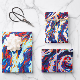 Purple Spiral Galaxy Wrapping Paper Sheet