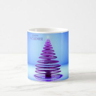 Purple Spiral Holiday Tree Mug