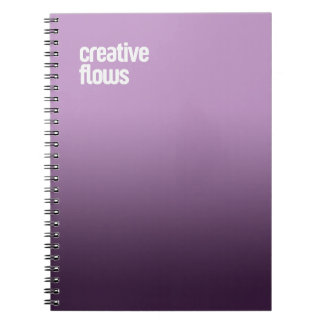 Purple Spiral Notebook – "Creative Flows" Journal