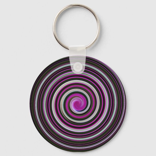 Purple spiral pattern key ring (Front)
