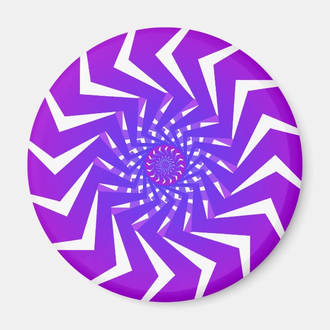 Purple Spiral Pattern: Vector Art: Magnet (Front)