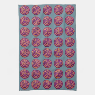Purple Spirals  Tea Towel