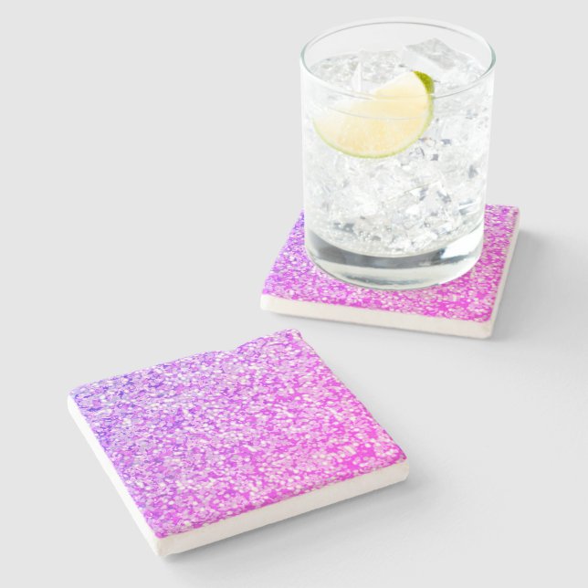 Purple-Splash-Accent-Coasters Stone Coaster (Side)