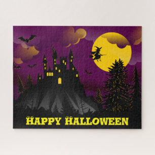 Purple Spooky Halloween Jigsaw Puzzle