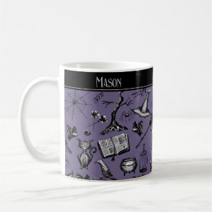 Purple Spooky Halloween Kids Mug