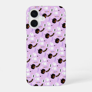 Purple Spooky Pumpkin & Ghost Phone Case
