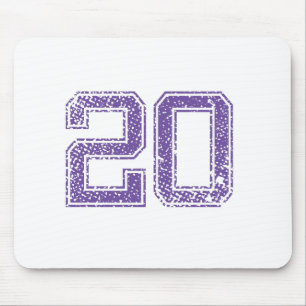 Purple Sports Jerzee Number 20.png Mouse Pad