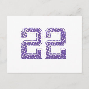 Purple Sports Jerzee Number 22.png Postcard