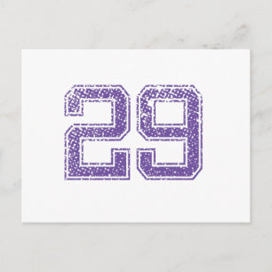 Purple Sports Jerzee Number 29.png Postcard