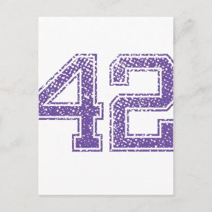 Purple Sports Jerzee Number 42.png Postcard