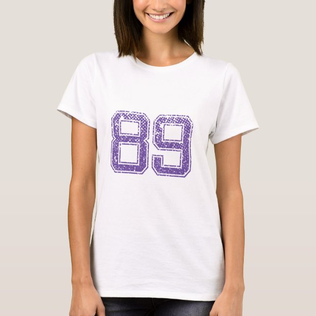 Purple Sports Jerzee Number 89.png T-Shirt (Front)