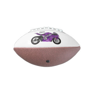 Purple sports motorcycle cartoon football
