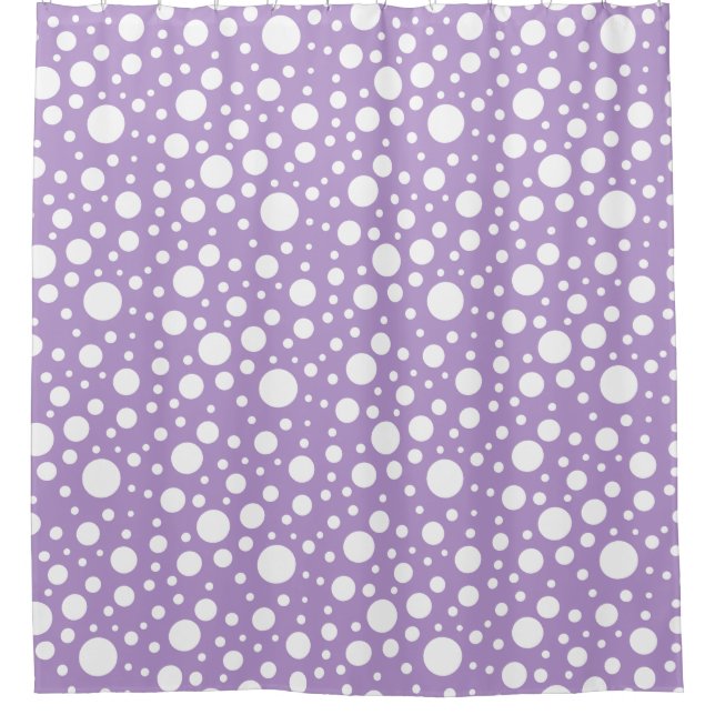 Purple Spots Shower Curtain (Front)